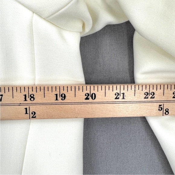 FAVORITE DAUGHTER Blazer Womens Small Cream Margaret Tuxedo Double Breasted NEW - Picture 9 of 12